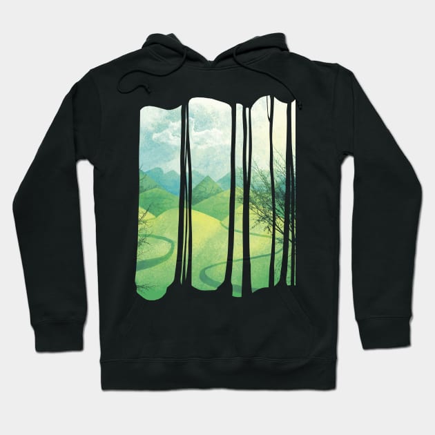 Green Mountains Hoodie by jumpingmaster